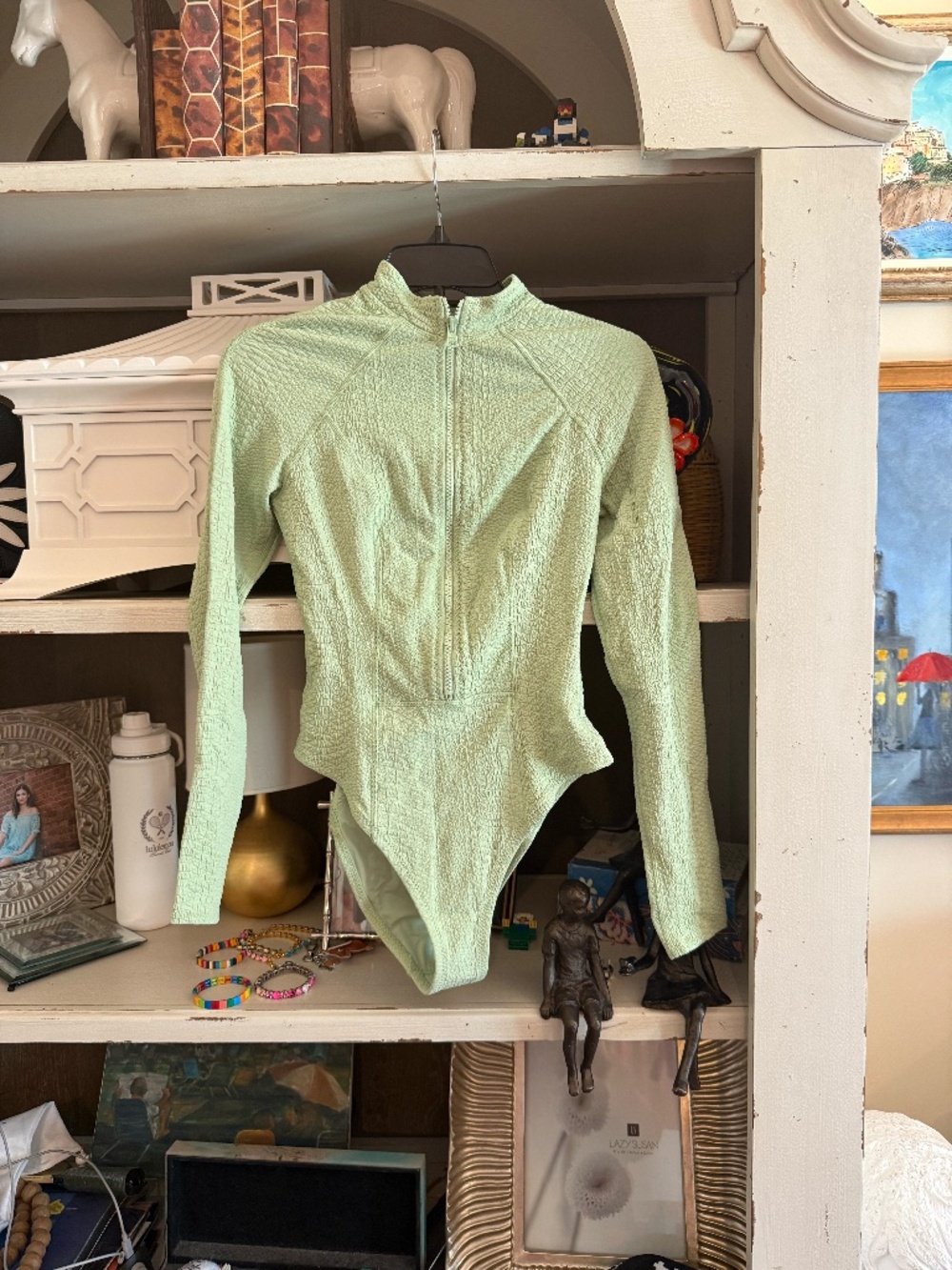 Gigi C Medium M Sophie snakeskin surfsuit swimsuit green - Picture 2 of 5